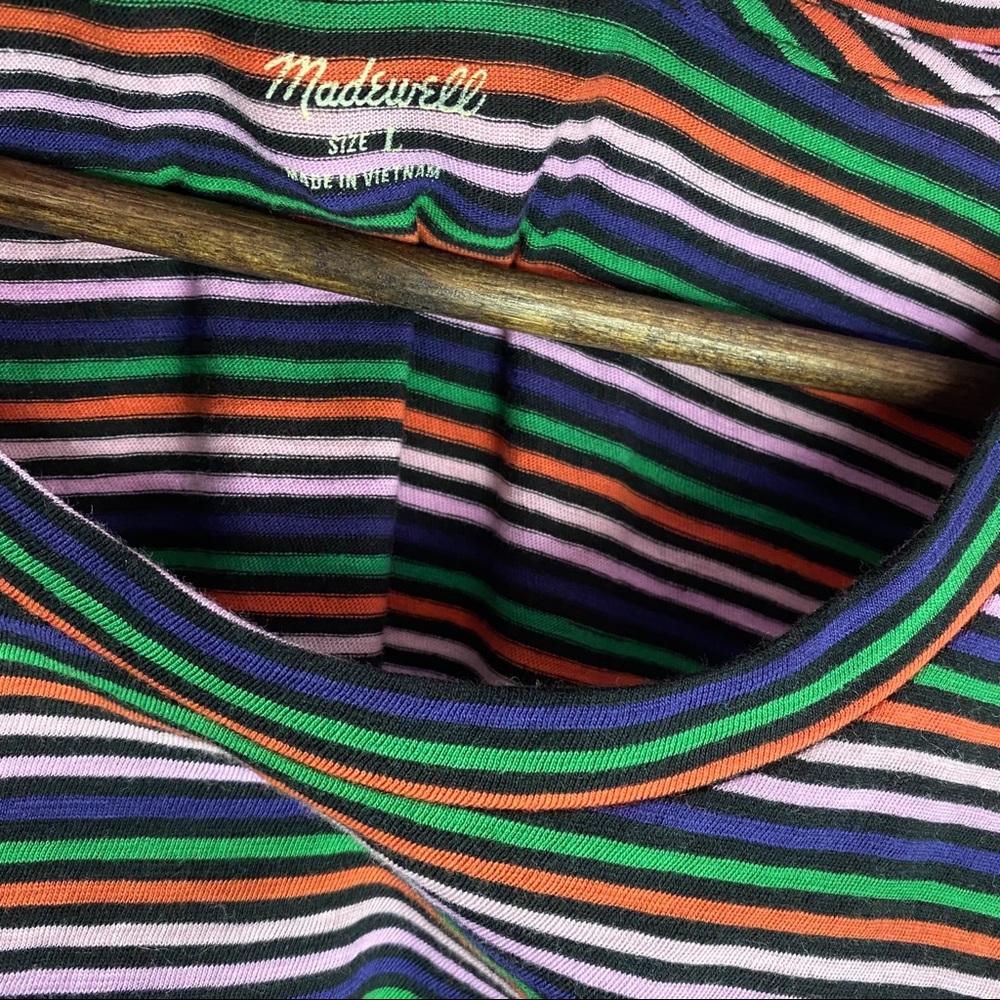Madewell NWOT Stripe Muscle Pocket Sleeveless Tank - Picture 4 of 11